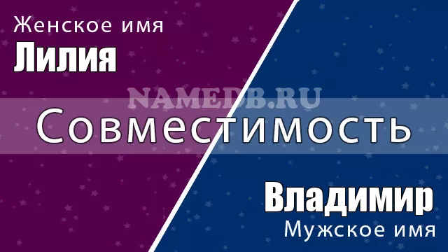 Совместимость имён Владимир и Лилия