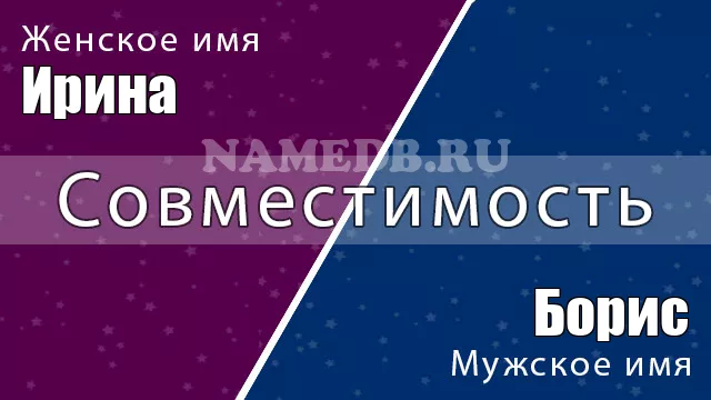 Совместимость имён Ирина и Борис