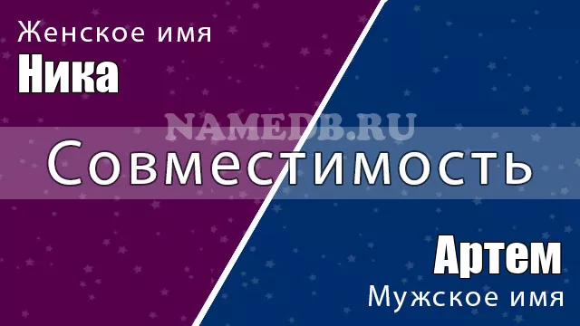 Совместимость имён Артем и Ника