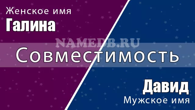 Совместимость имён Давид и Галина
