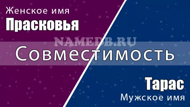 Совместимость имён Тарас и Прасковья