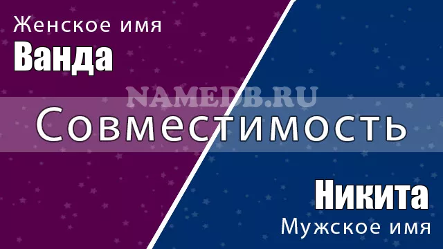 Совместимость имён Никита и Ванда Совместимость имён Никита и Ванда