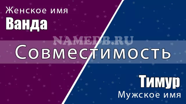 Совместимость имён Тимур и Ванда Совместимость имён Тимур и Ванда