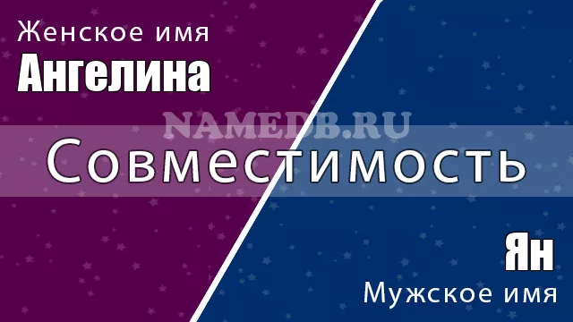 Совместимость имён Ангелина и Ян