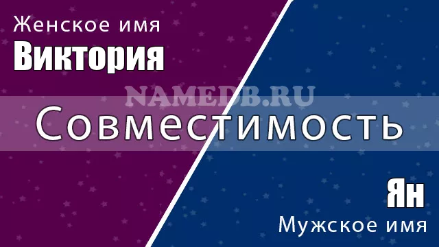 Совместимость имён Виктория и Ян Совместимость имён Виктория и Ян
