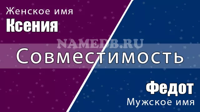 Совместимость имён Ксения и Федот