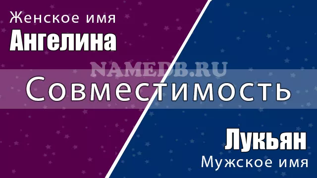 Совместимость имён Ангелина и Лукьян Совместимость имён Ангелина и Лукьян