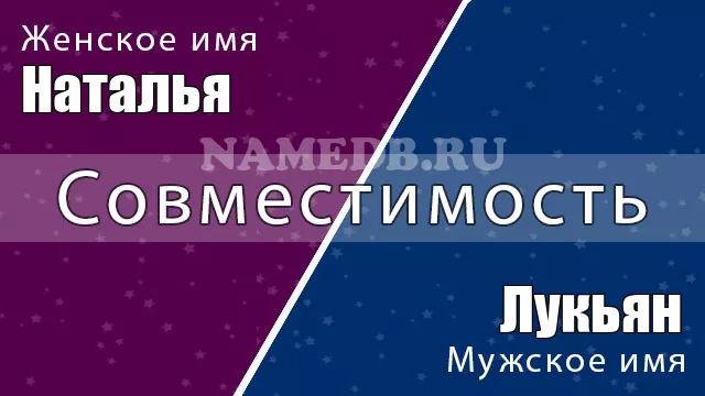 Совместимость имён Наталья и Лукьян