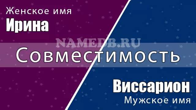 Совместимость имён Ирина и Виссарион