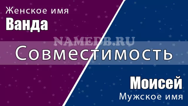 Совместимость имён Ванда и Моисей Совместимость имён Ванда и Моисей