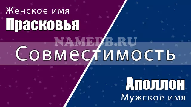 Совместимость имён Прасковья и Аполлон