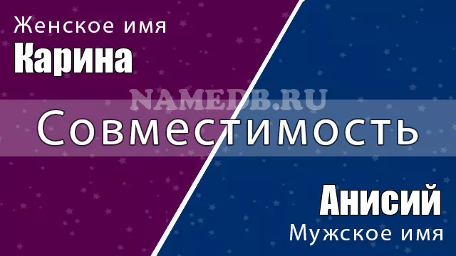 Совместимость имён Карина и Анисий