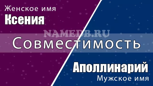 Совместимость имён Ксения и Аполлинарий