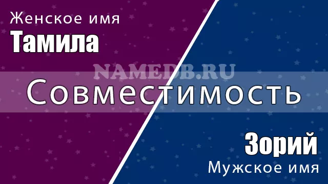 Совместимость имён Тамила и Зорий