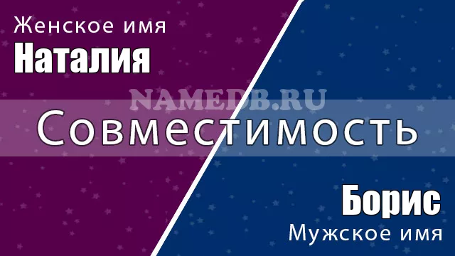 Совместимость имён Борис и Наталия