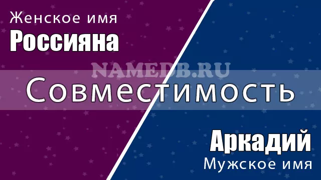 Совместимость имён Аркадий и Россияна