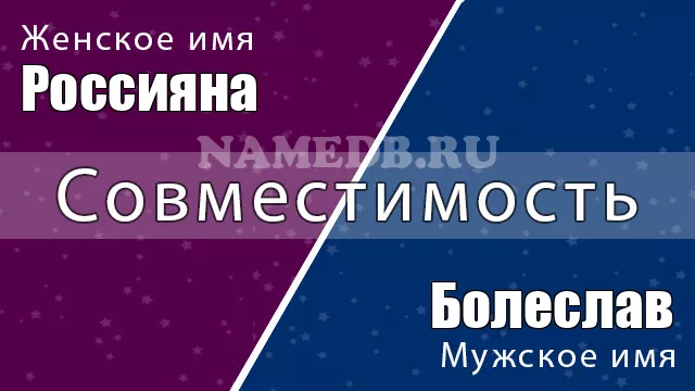 Совместимость имён Болеслав и Россияна