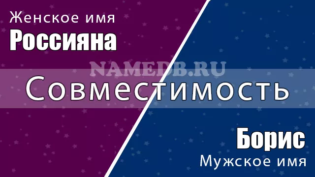 Совместимость имён Борис и Россияна Совместимость имён Борис и Россияна