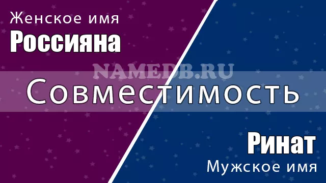 Совместимость имён Ринат и Россияна