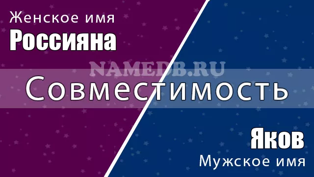 Совместимость имён Яков и Россияна