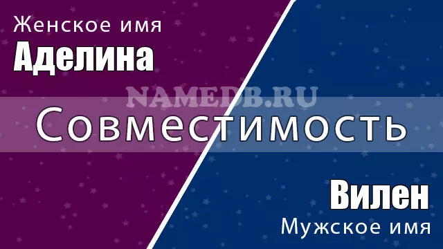 Совместимость имён Вилен и Аделина Совместимость имён Вилен и Аделина