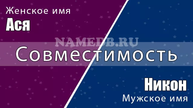 Совместимость имён Никон и Ася