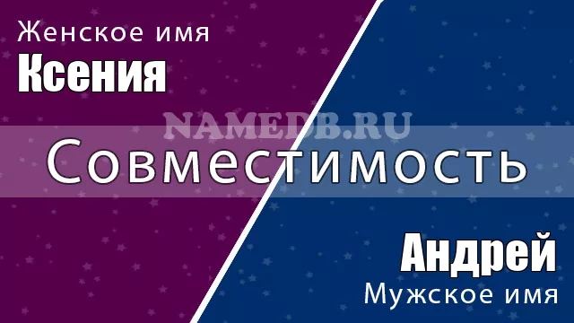 Совместимость имён Ксения и Андрей Совместимость имён Ксения и Андрей