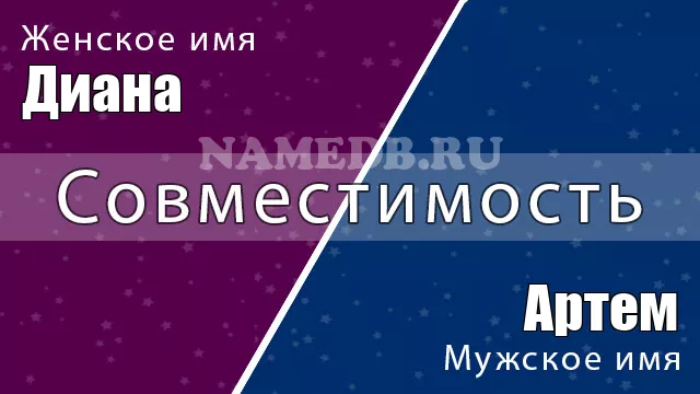 Совместимость имён Диана и Артем Совместимость имён Диана и Артем